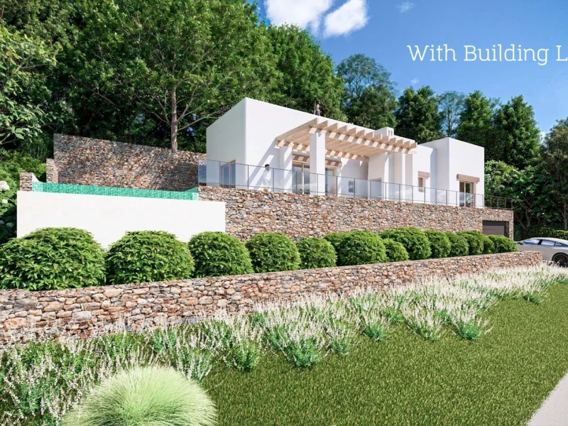 Ibiza-stijl villa in Jávea met zeezicht en privézwembad