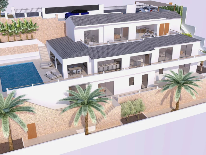Modern renovatieproject in La Corona, Jávea met zeezicht