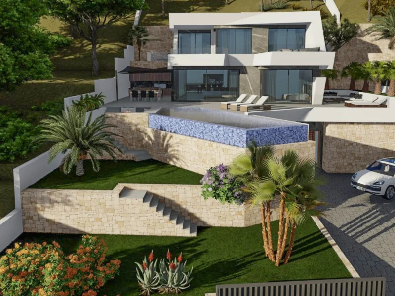 Modern villaproject met zeezicht in Calpe