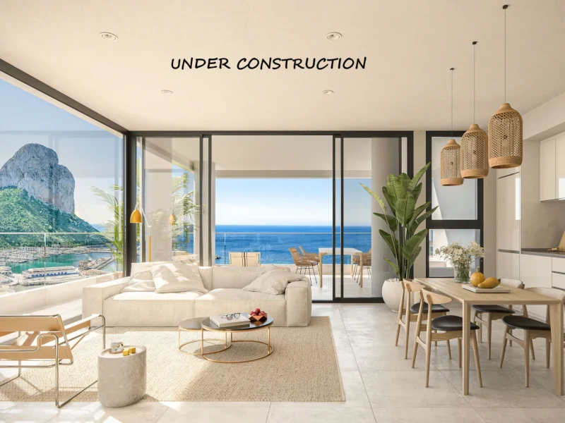 Nieuwbouw appartement in Calpe, Salinas met zeezicht