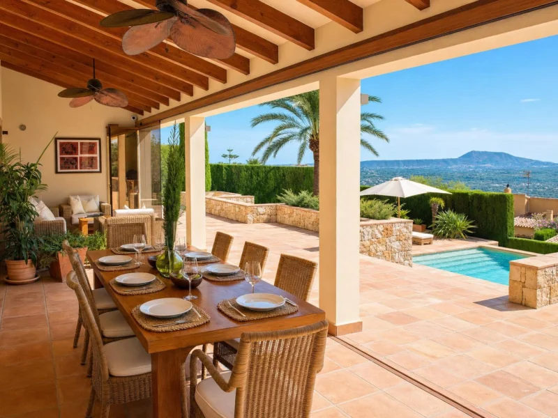 Elegante villa te koop in Jávea, aan de voet van de Montgó, met spectaculair uitzicht