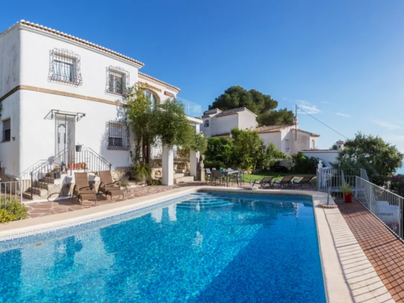 Villa met zeezicht en zwembad in Benitachell, Cumbre del Sol