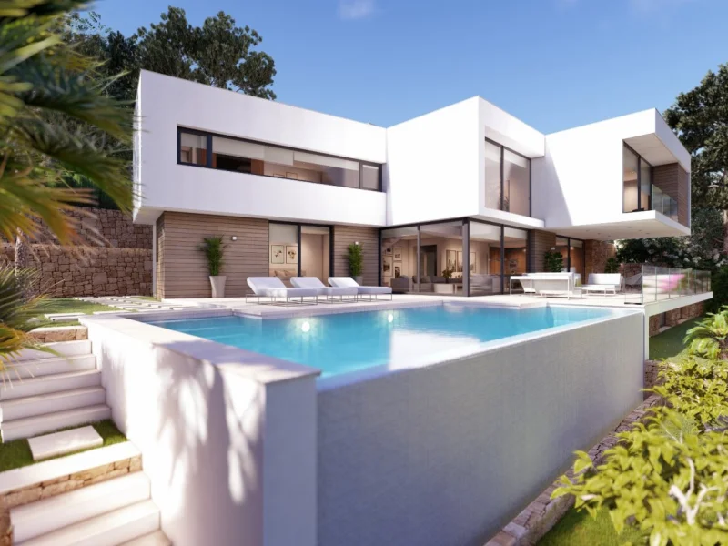 Moderne villa met zeezicht in Jávea