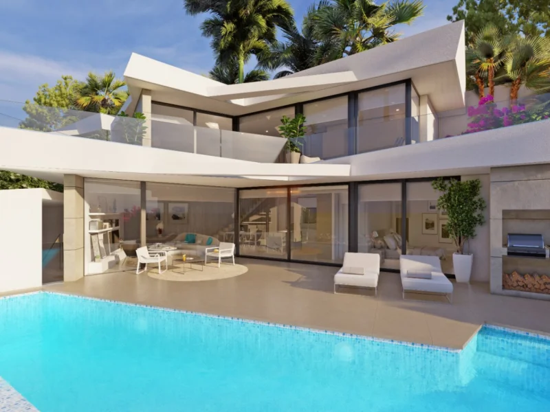 Moderne chalet in Benitachell met panoramisch zeezicht