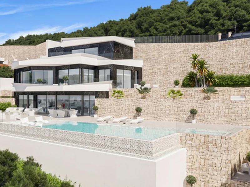 Modern chalet in Benissa met panoramisch zeezicht
