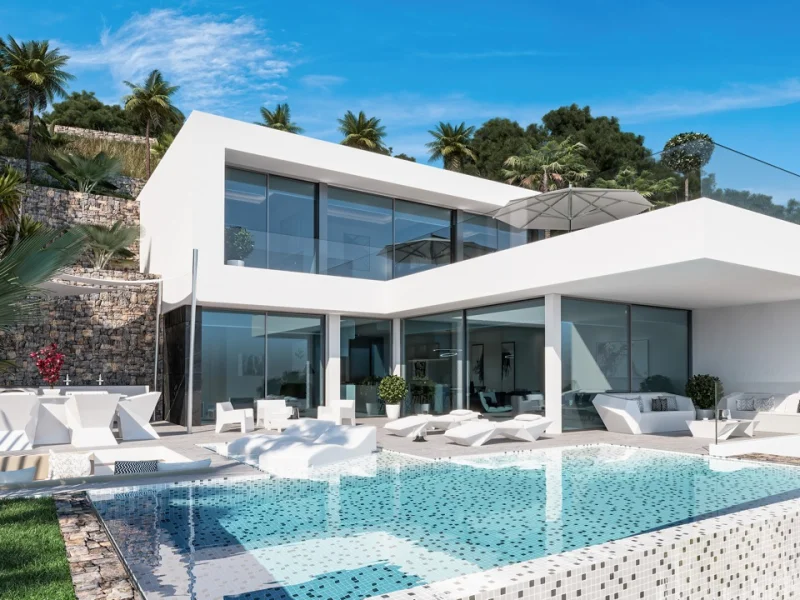 Moderne nieuwbouw villa met zeezicht in Calpe