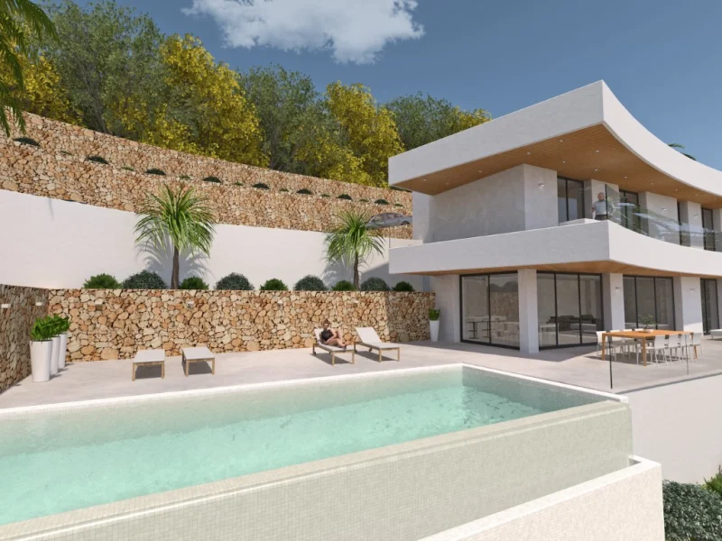 Nieuwbouw villa met zeezicht te koop in Jávea