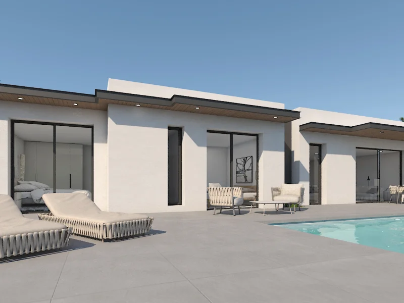 Moderne nieuwbouw villa in Pedreguer met panoramisch uitzicht