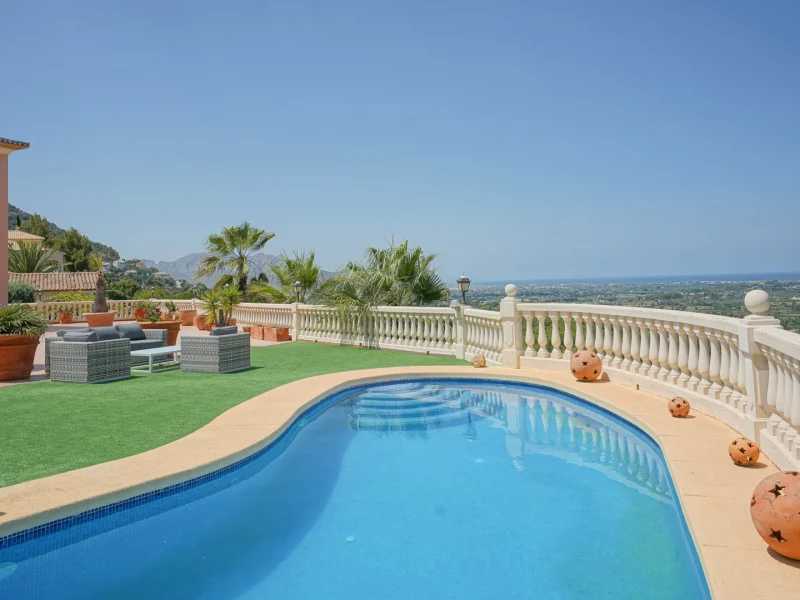 Villa met vijf slaapkamers en panoramisch zeezicht in La Sella, Pedreguer