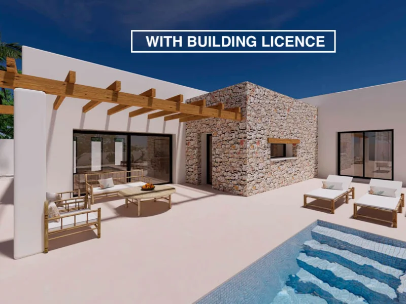 Ibiza-stijl villa project in Moraira vlakbij het strand