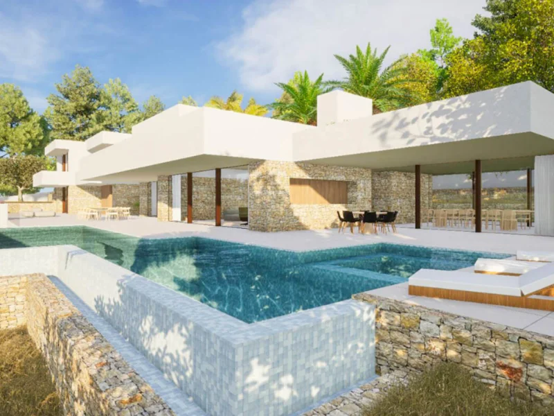 Moderne luxe villa in Moraira l'Andragó met zeezicht