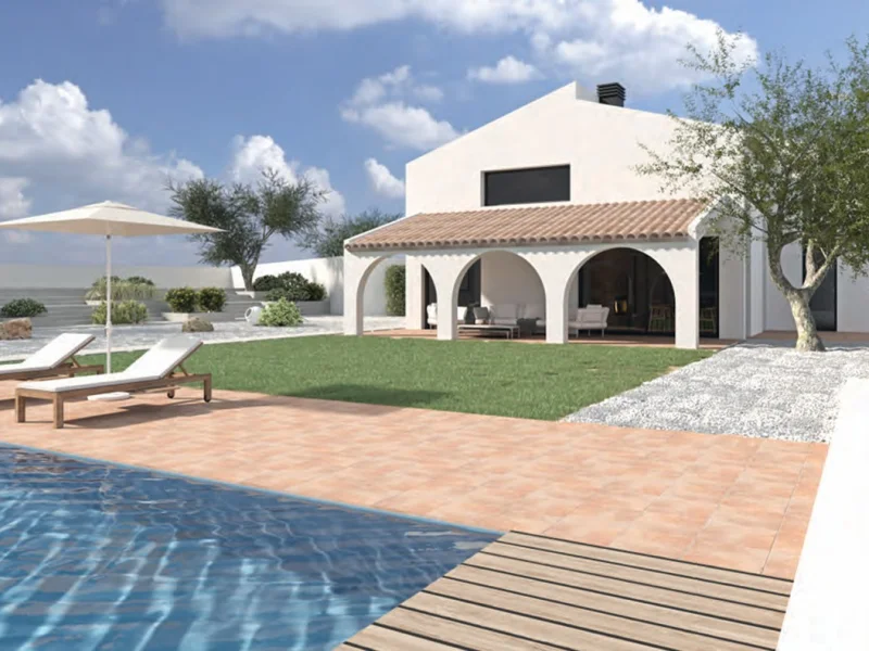 Moderne villa in finca-stijl in Teulada met groot perceel en zwembad