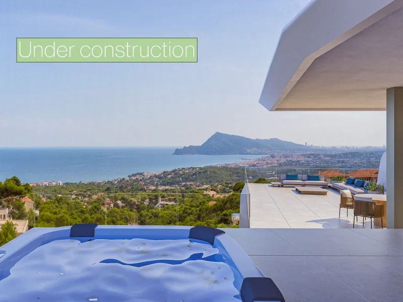 Moderne luxe villa met zeezicht in Altea