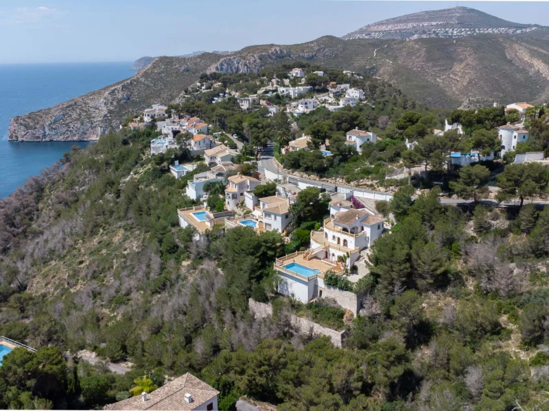 Percelen met zeezicht in Costa Nova, Jávea