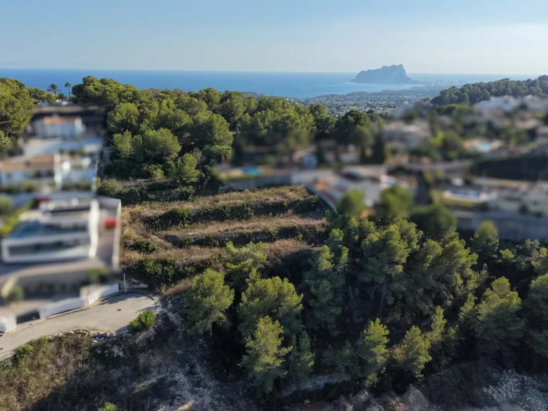 Bouwgrond in Moraira, Benimeit met zeezicht