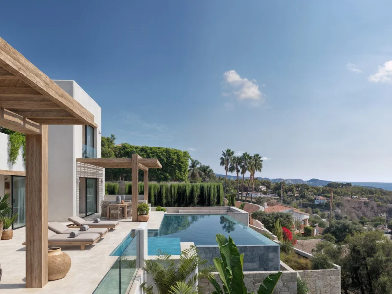 Ibiza-stijl villa met zeezicht in Benissa, Racó de Galeno