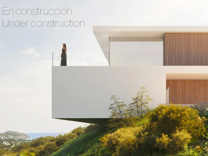 Exclusieve designvilla in Moraira met panoramisch zeezicht