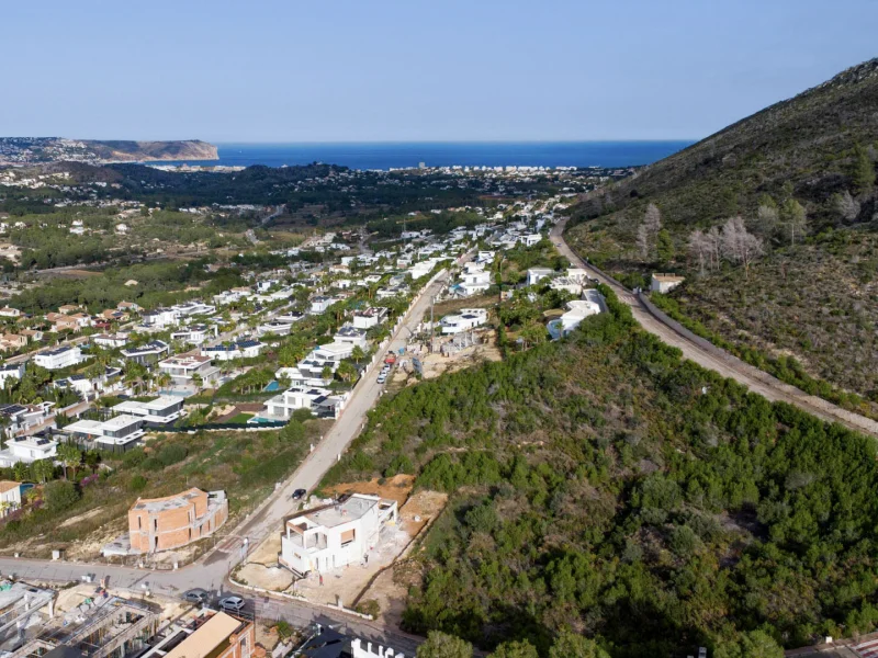 Bouwgrond met zeezicht in Monte Olímpico, Jávea