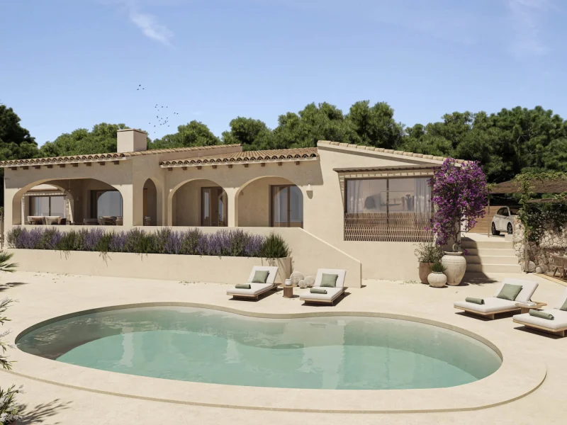 Villa in Benissa, La Fustera met zeezicht en renovatieproject
