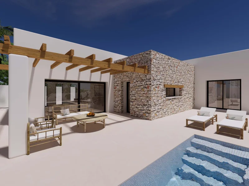 Moderne villa met vier slaapkamers en privézwembad in Moraira