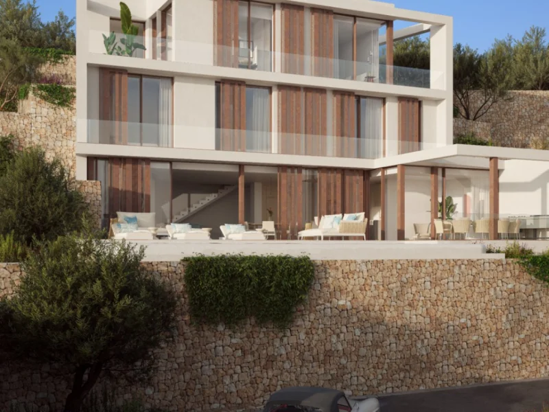Moderne villa in Ibiza-stijl in Benissa, Baladrar met zeezicht