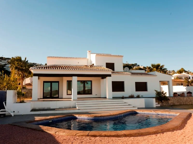 Mediterrane villa in Moraira, La Sabatera met zeezicht en zwembad