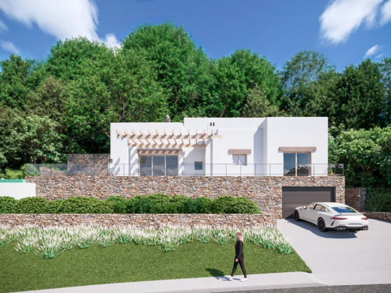 Elegante villa in Ibizastijl in Jávea, Tosalet met zwembad