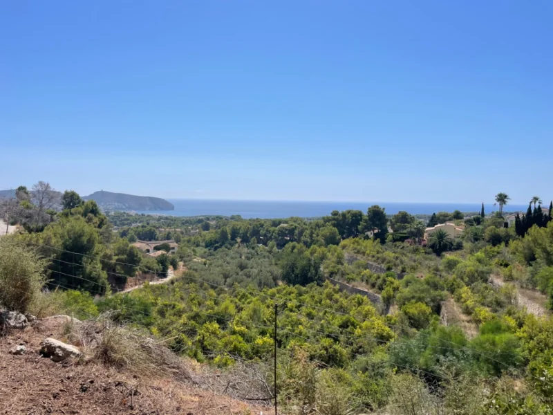 Bouwpercelen met zeezicht in Benimeit, Moraira