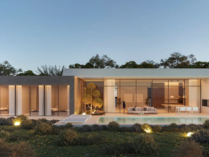 Moderne gelijkvloerse villa in Pla Roig, Calpe met zwembad