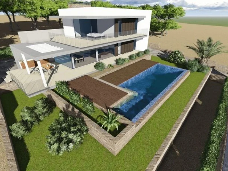 Eigentijdse villa in Moraira, Estret met privézwembad