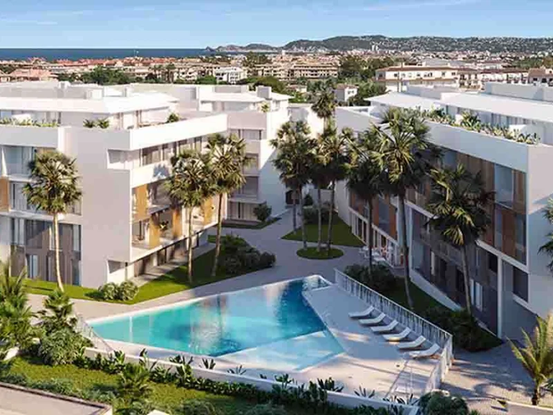 Nieuwbouw appartementen in Jávea met zwembad en fitness