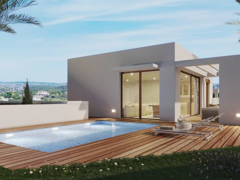 Moderne villa met uitzicht op de Montgó in Villas del Vent, Jávea