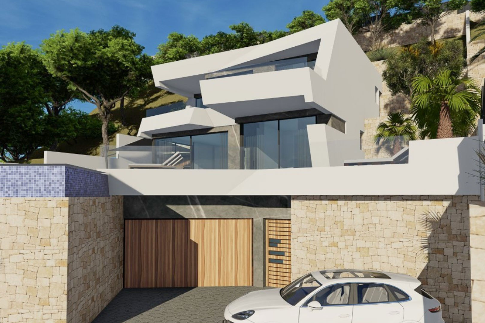 Modern villaproject met zeezicht in Calpe