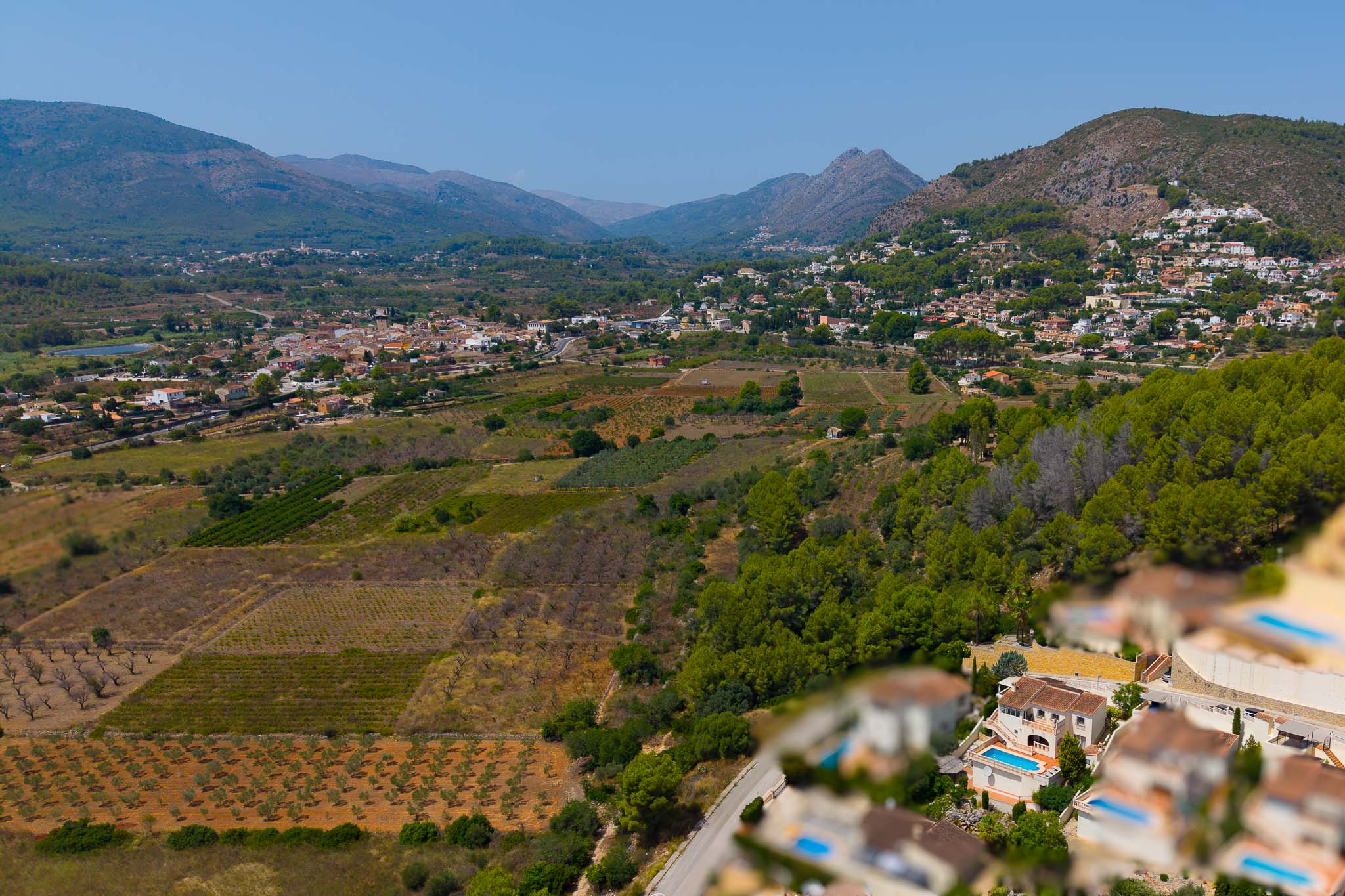 Panoramisch uitzicht over de vallei