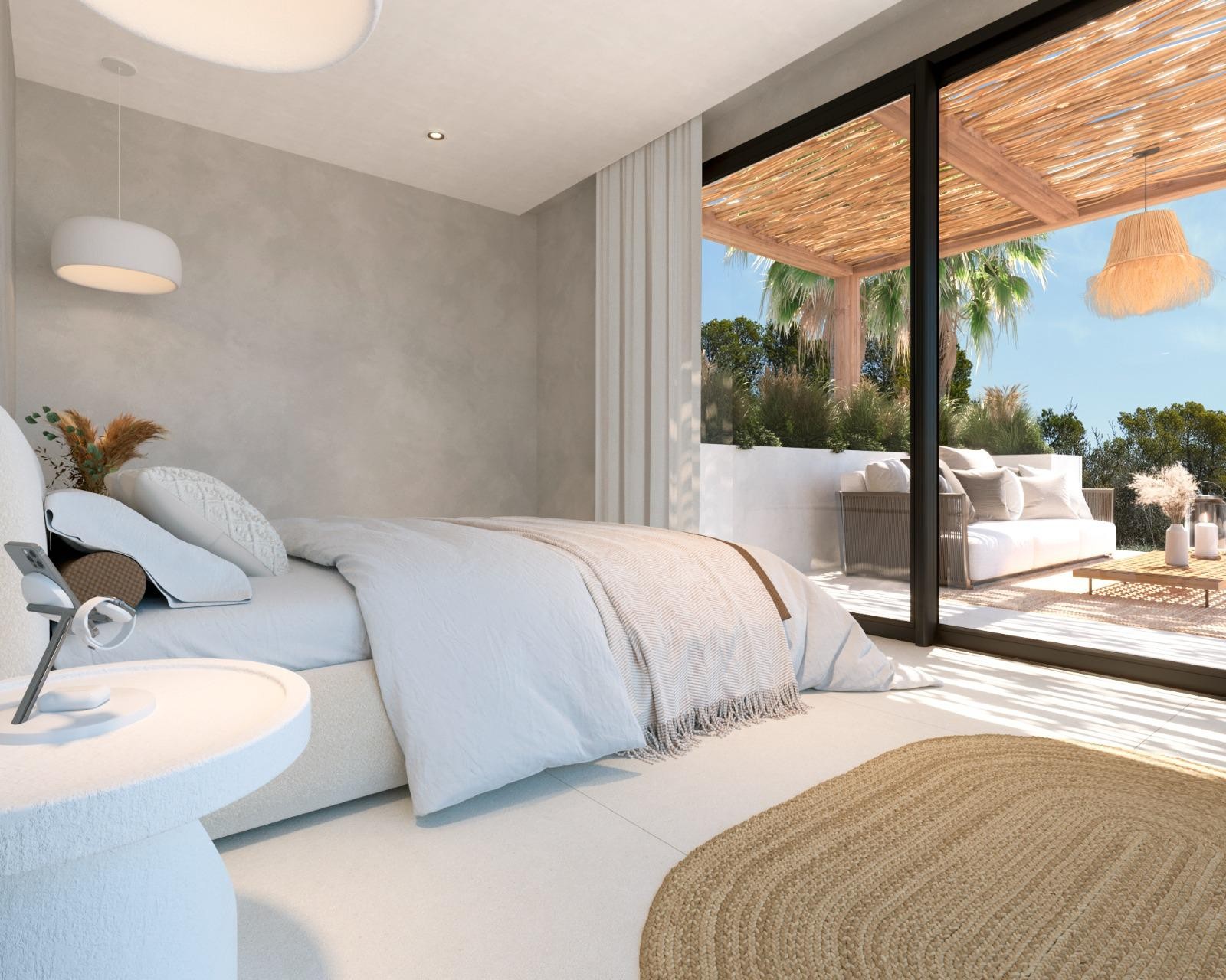 Slaapkamer met terras