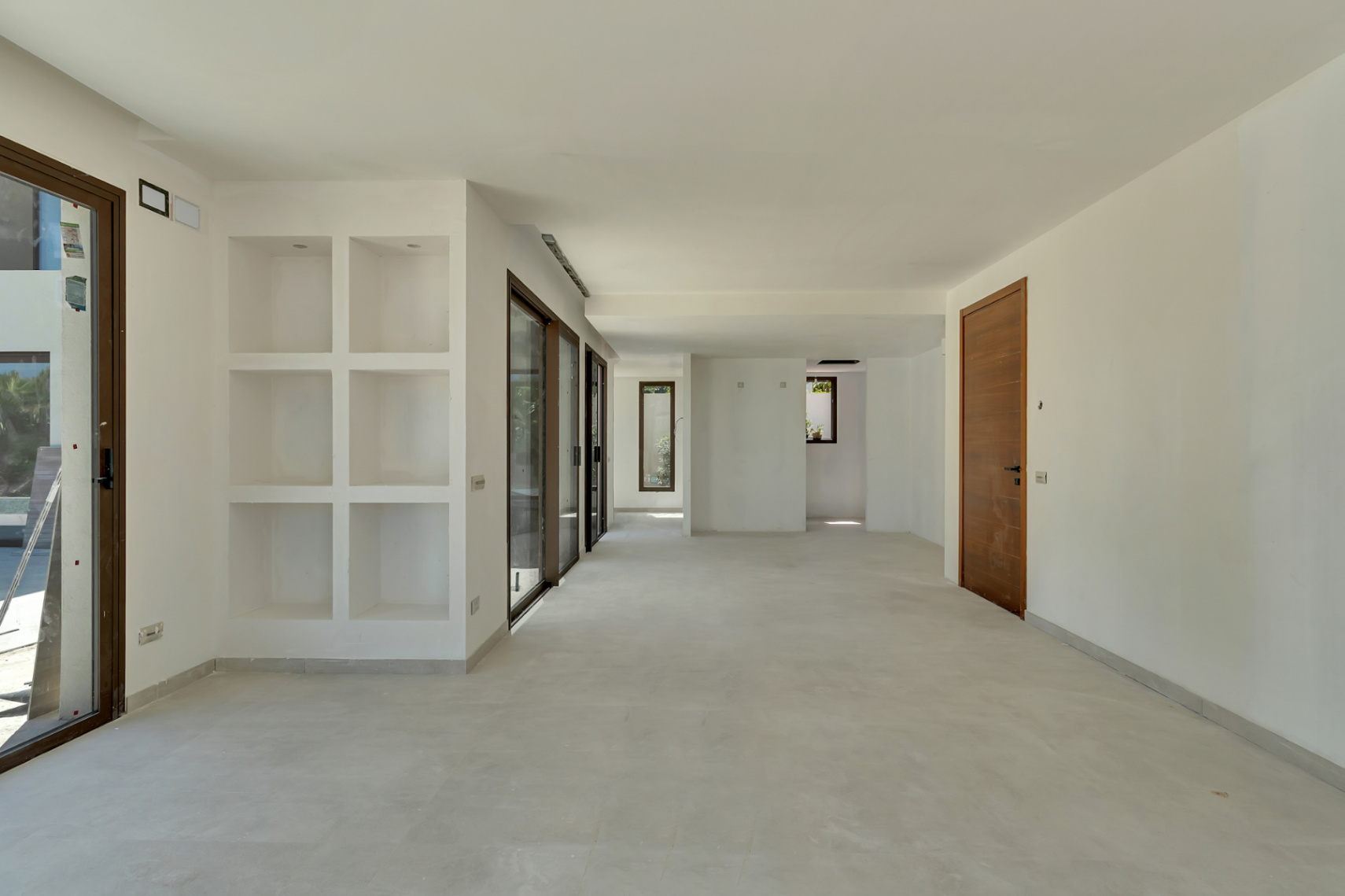 Interieur van open woonkamer