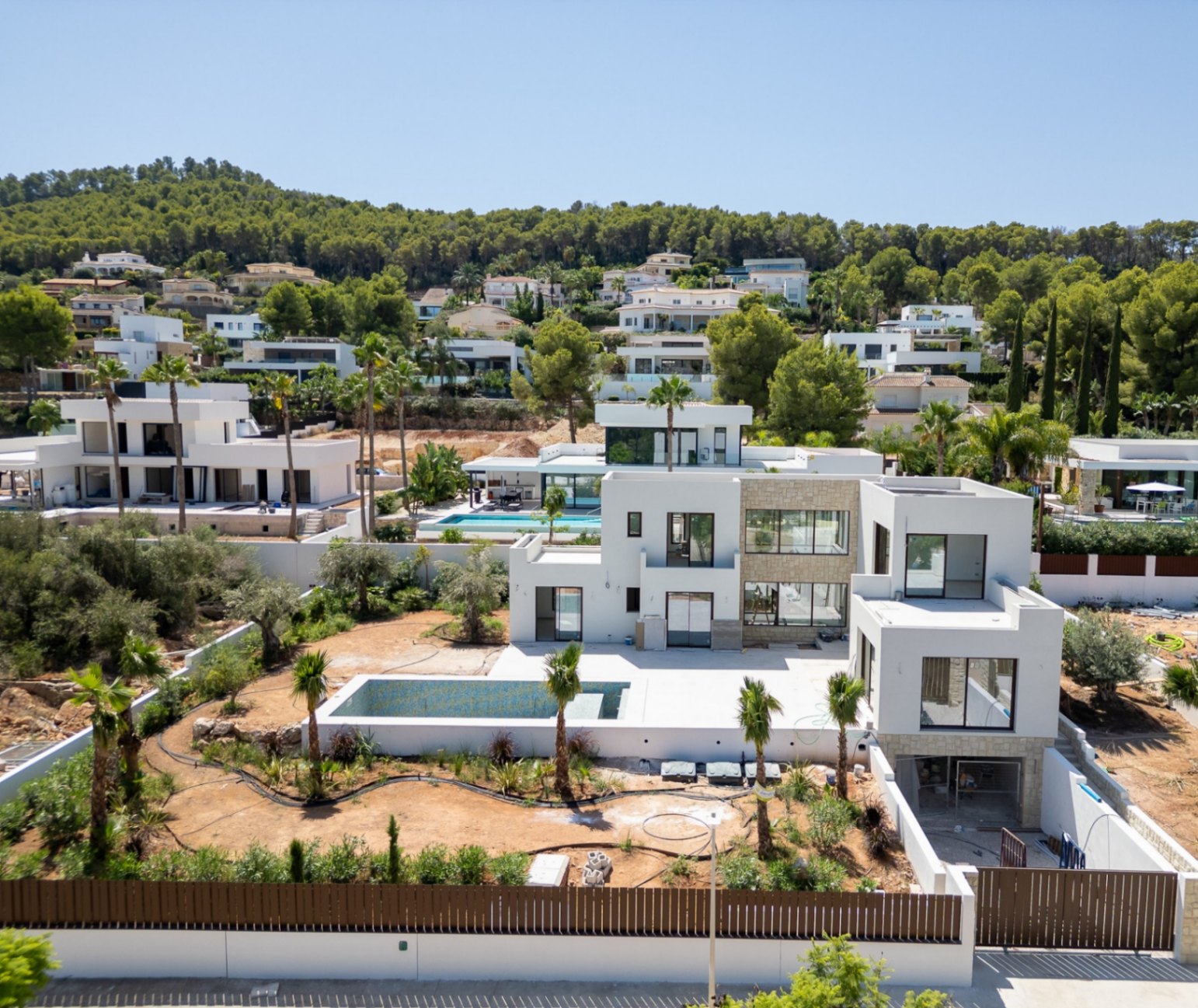 Luchtfoto van de villa