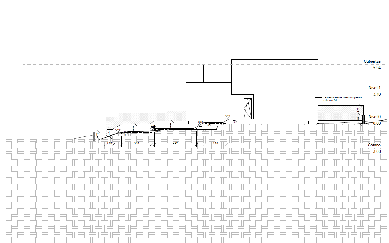 Architectonische geveltekening