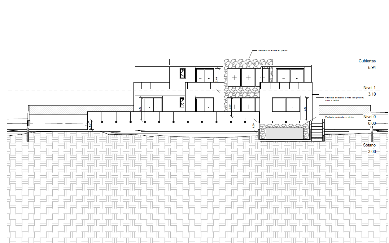 Architectonische geveltekening