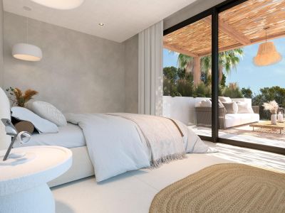 Slaapkamer met terras