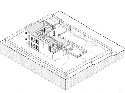 3D-architectuurmodel van de villa
