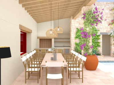 Overdekt terras en buitenpatio