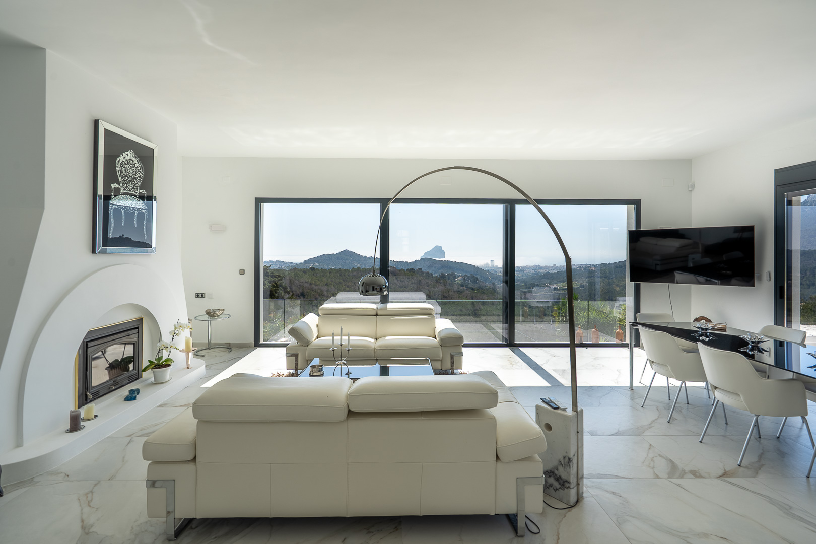 Woonkamer met panoramisch uitzicht