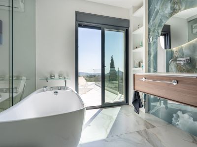 Badkamer met toegang tot terras