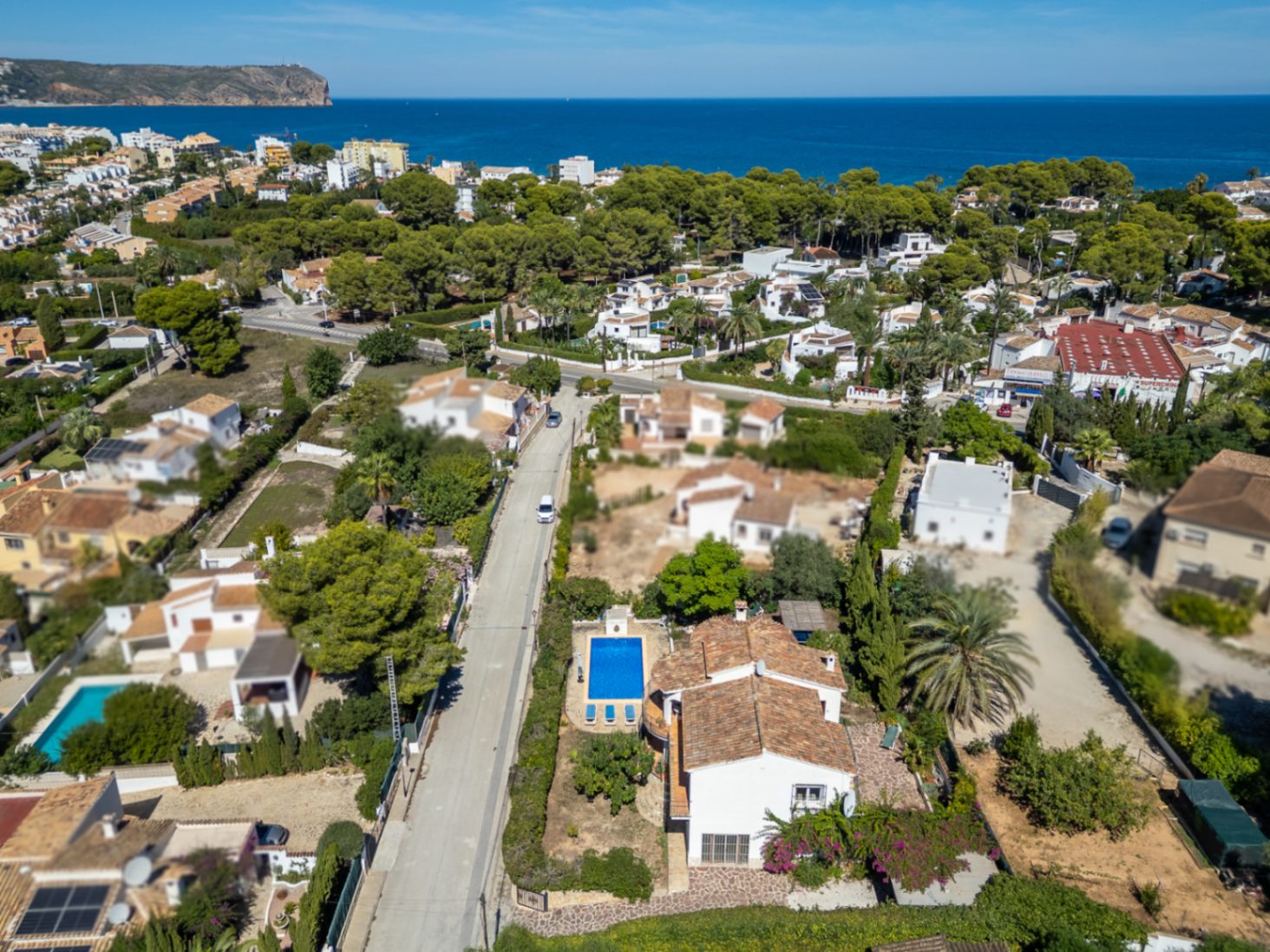 Luchtfoto van de woning