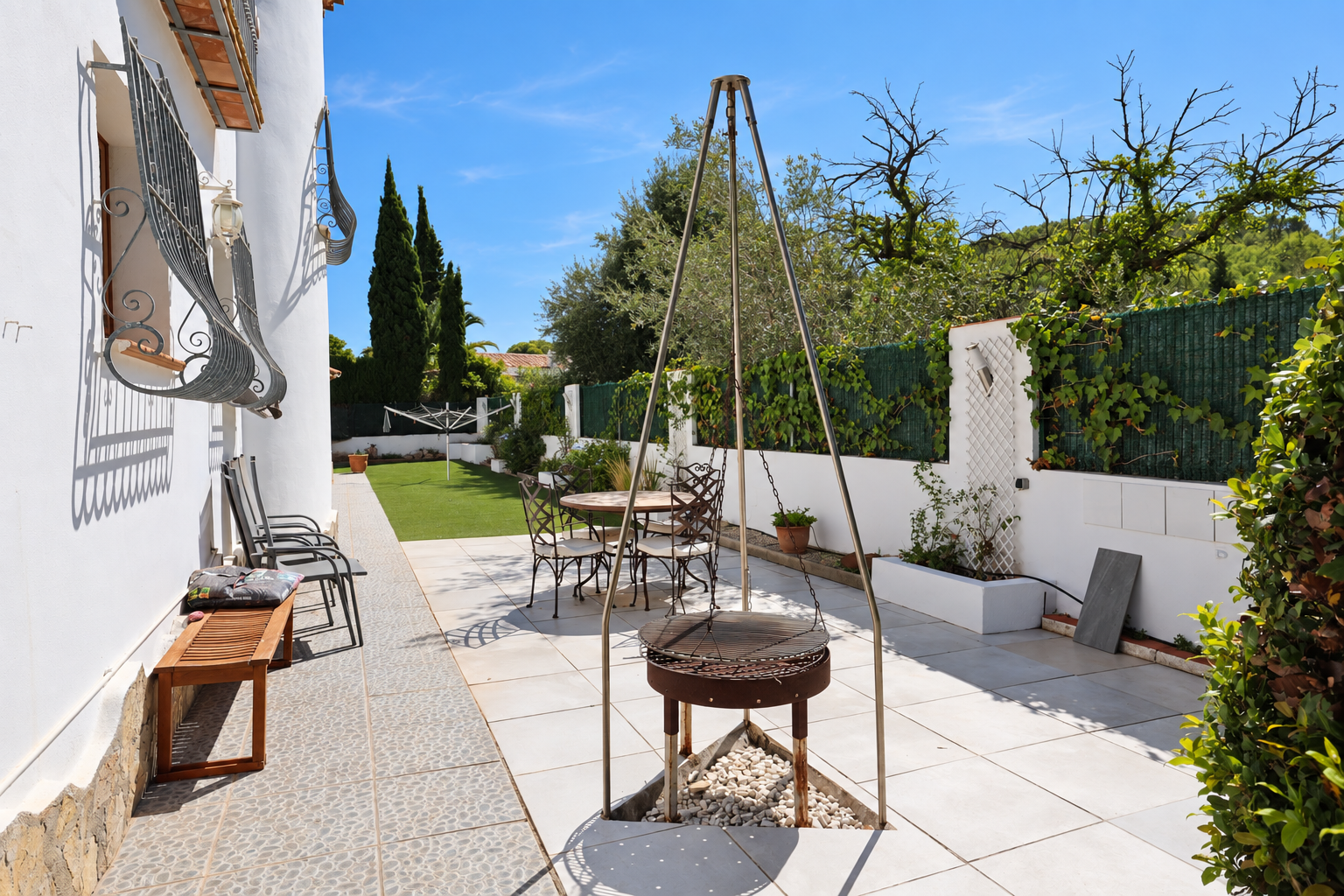 Terras en tuin