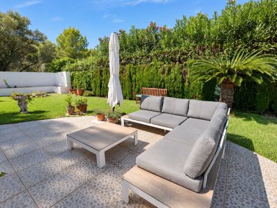 Terras en tuin