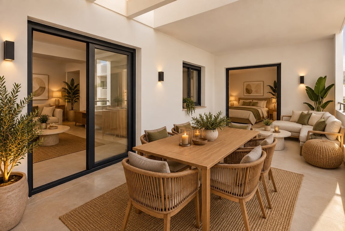 Terras van het appartement