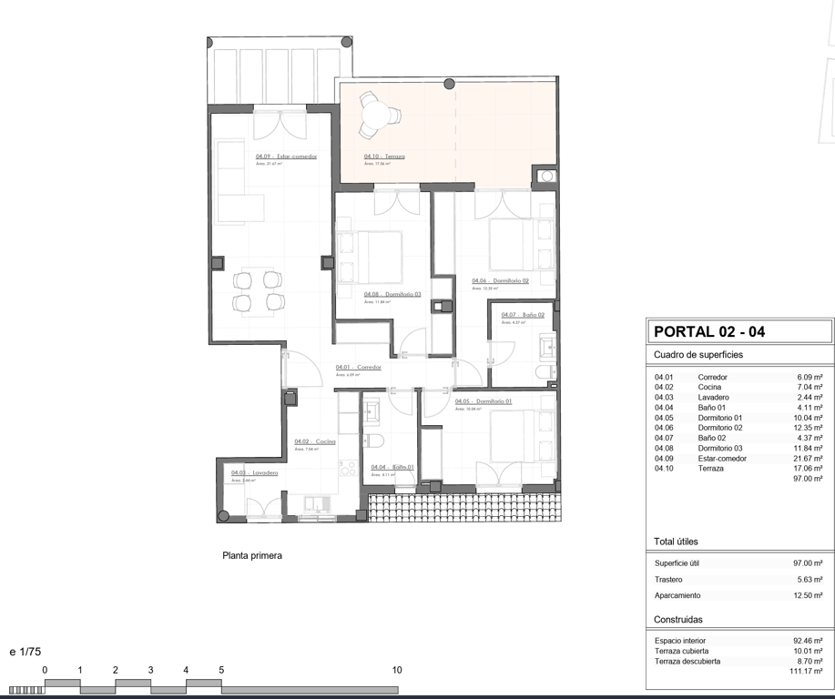 Plattegrond van het appartement