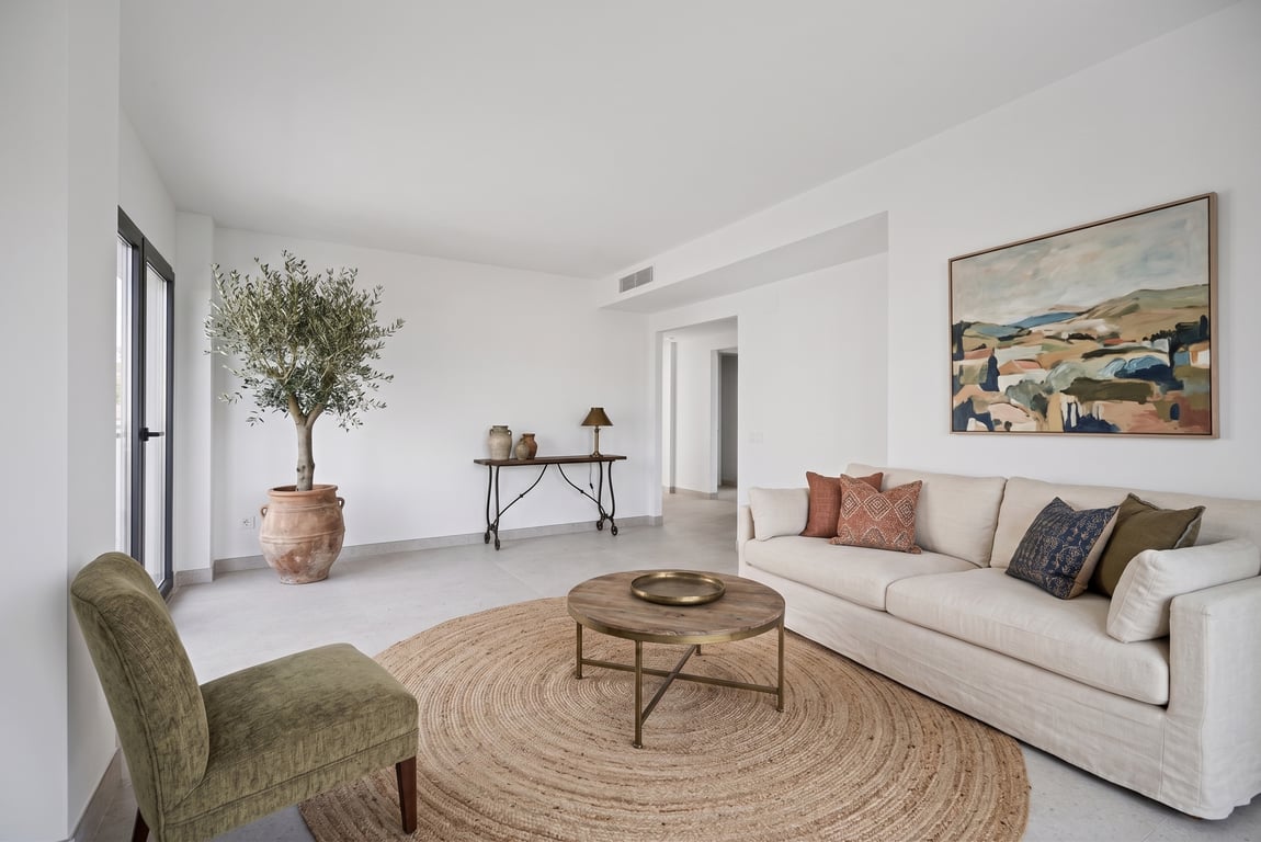 Woonkamer van het appartement